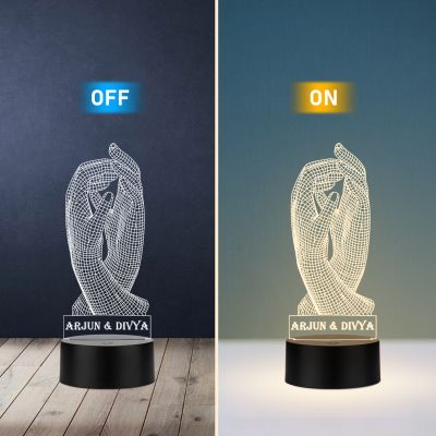3D Design Couples Hand Night Lamp